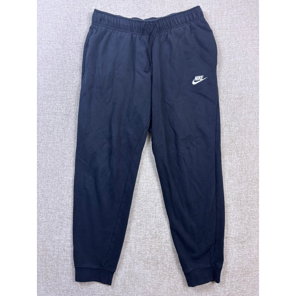 Nike Mens Club Fleece Joggers Black Sweatpants Medium
